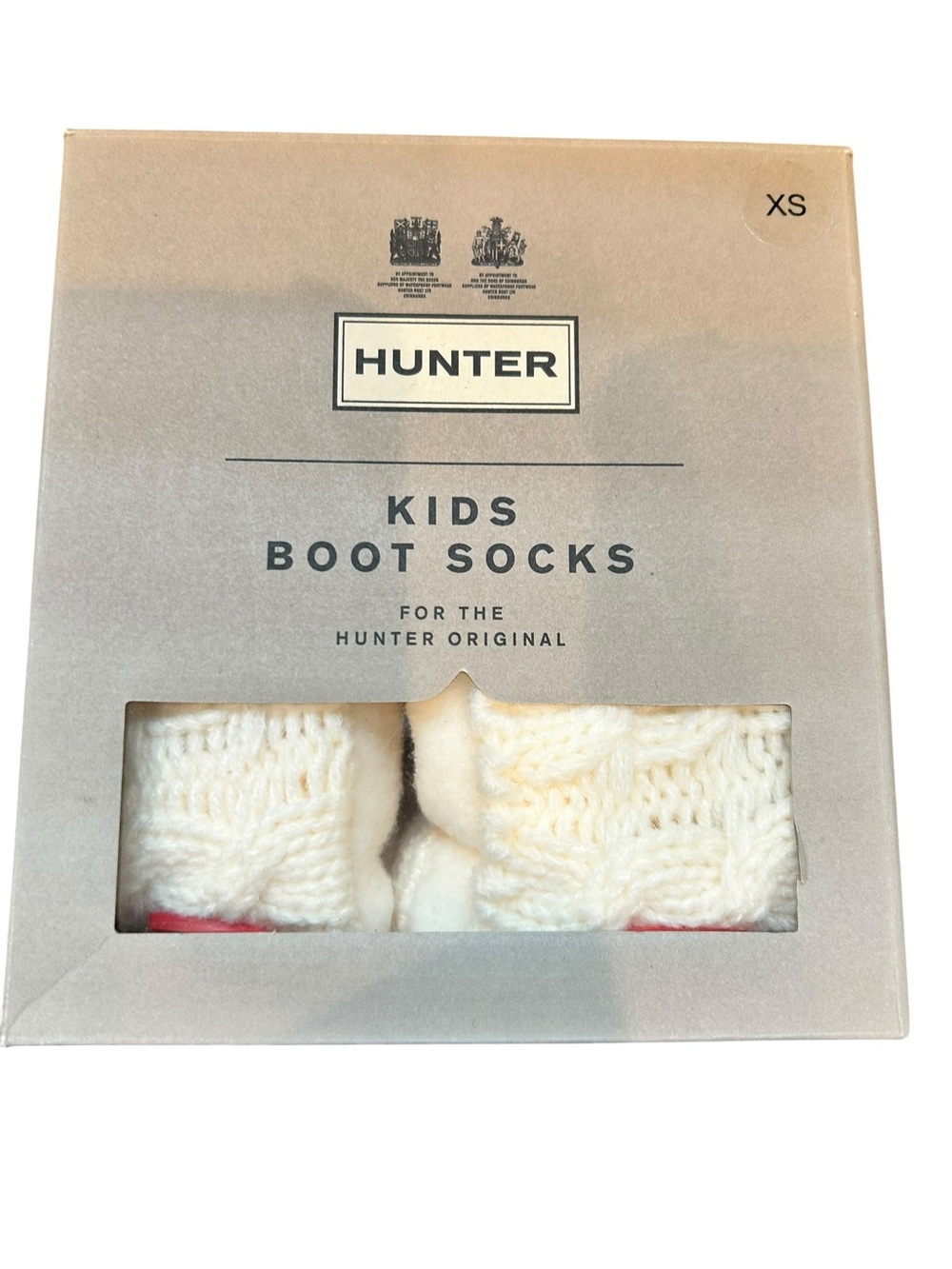 New Hunter Kids Cream Rain Boot Socks XS X Small